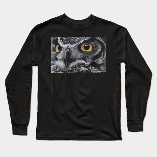 Knight Owl Long Sleeve T-Shirt by angipangi7